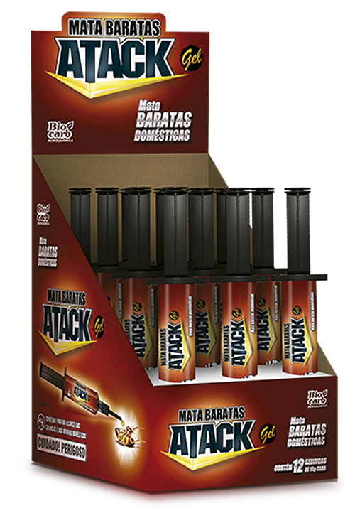 Baraticida Atack Gel - Cx. c/ 4 displays c/ 12 unid. de 30g.